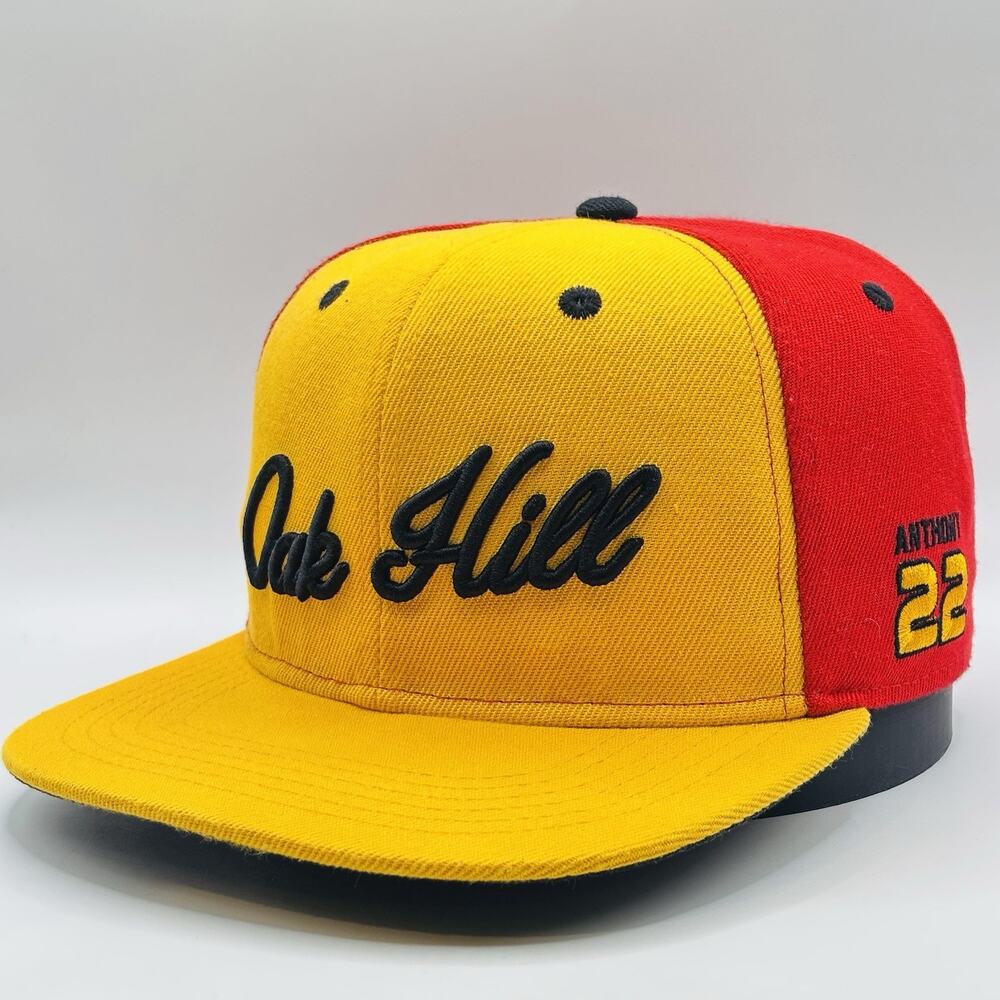 Oak Hill Hat Cap Snap Back Mens Yellow Red Carmelo Anthony #22 High School